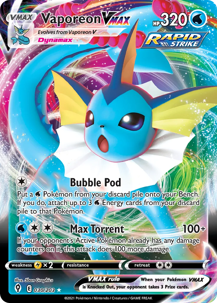 Vaporeon VMAX (Play Pokemon Stamp)