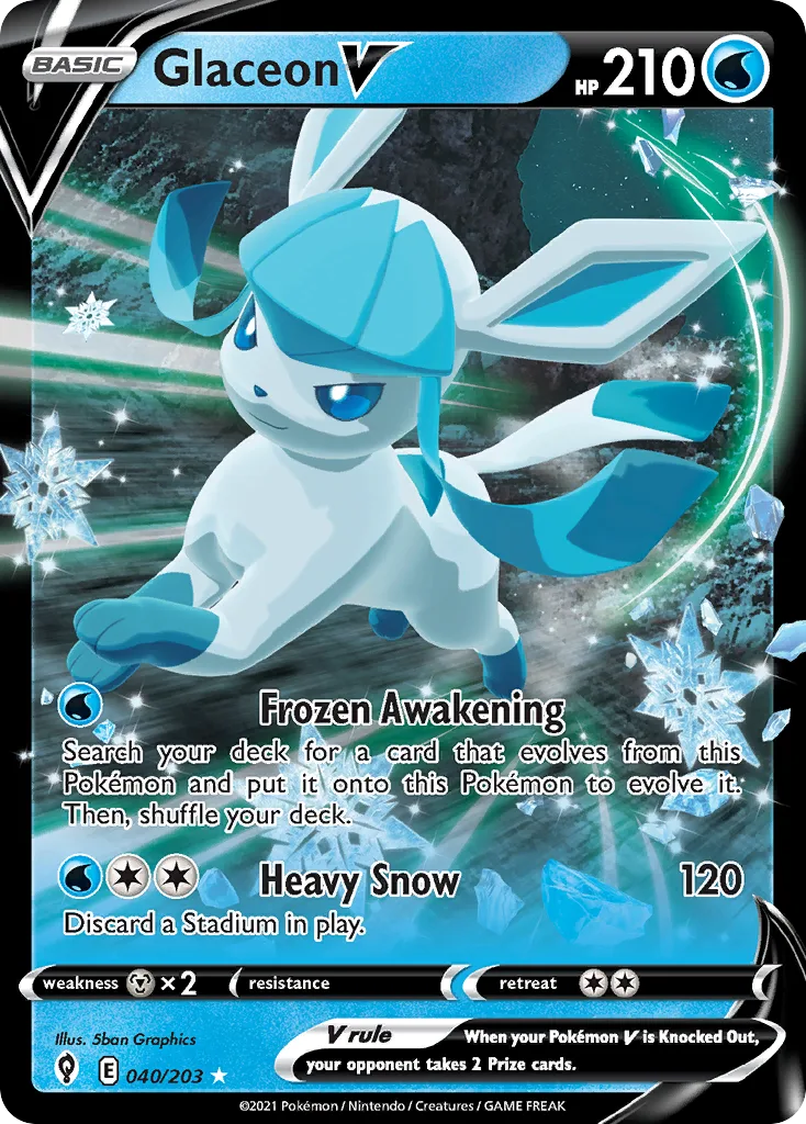 Glaceon V (Play Pokemon Stamp)