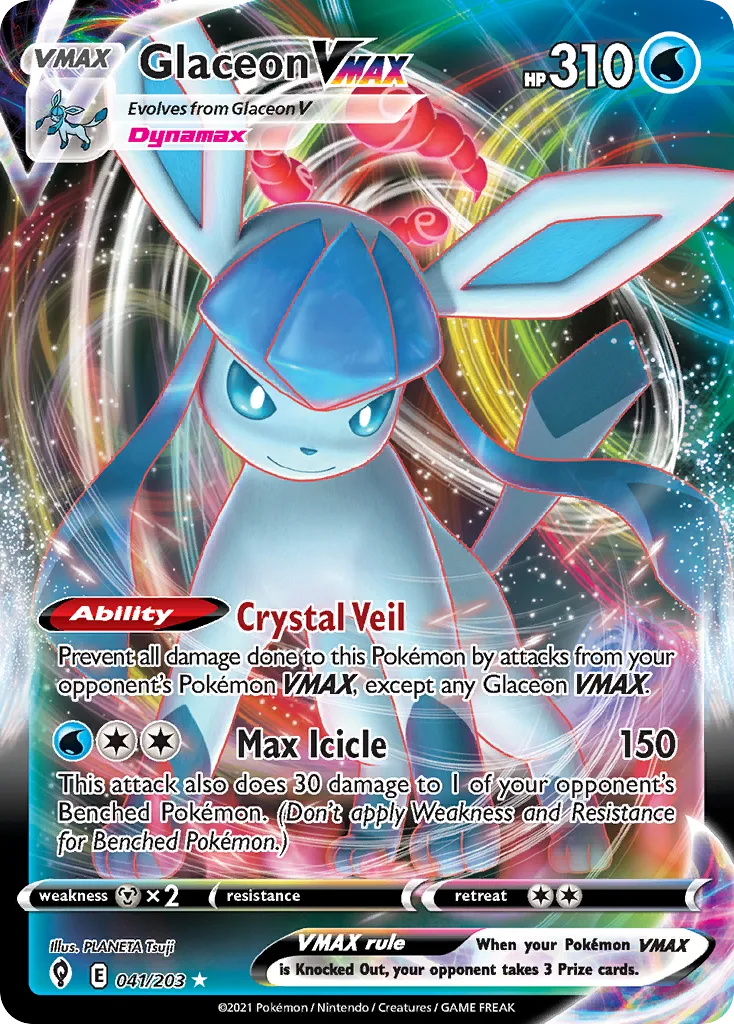 Glaceon VMAX (Play Pokemon Stamp)