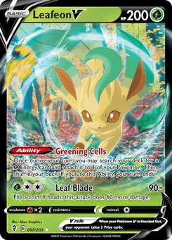 Leafeon V (Play Pokemon Stamp)