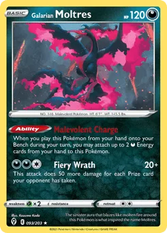 Galarian Moltres (Play Pokemon Stamp)