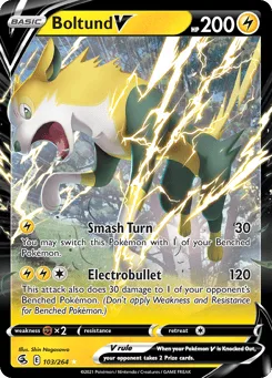 Boltund V (Play Pokemon Stamp)