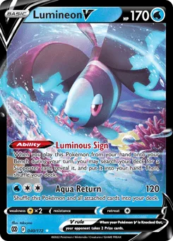 Lumineon V (Play Pokemon Stamp)