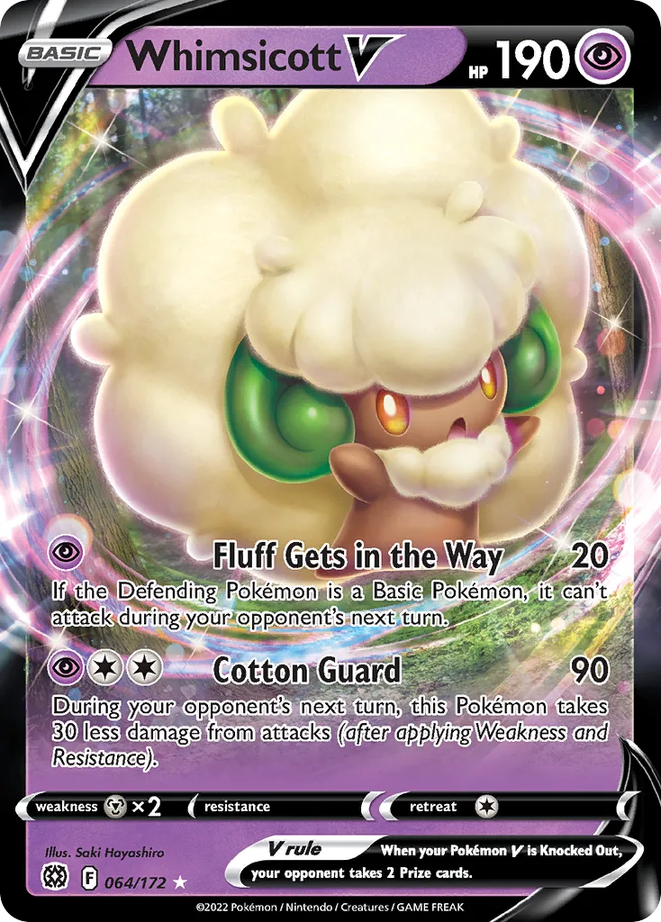 Whimsicott V (Play Pokemon Stamp)