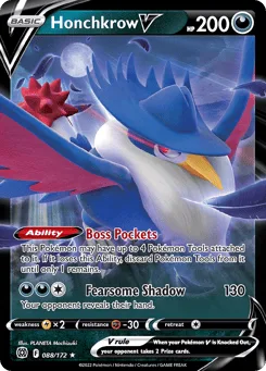 Honchkrow V (Play Pokemon Stamp)