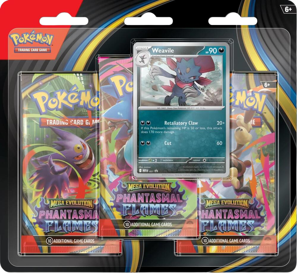 Phantasmal Flames 3 Pack Blister [Weavile]