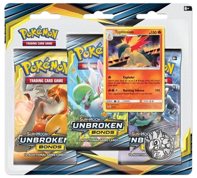 Unbroken Bonds 3 Pack Blister [Typhlosion]