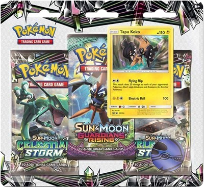 Celestial Storm 3 Pack Booster Blister [Tapu Koko]