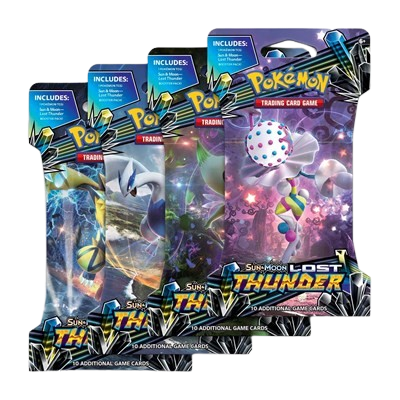 Lost Thunder Sleeved Booster Pack Art Bundle [Set of 4]