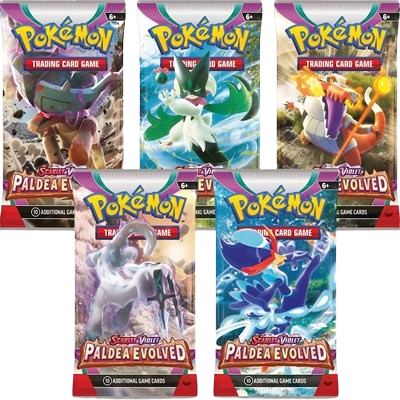 Paldea Evolved Booster Pack Art Bundle [Set of 5]