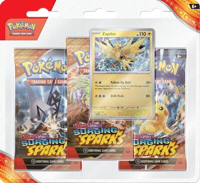 Surging Sparks 3 Pack Blisters [Zapdos]