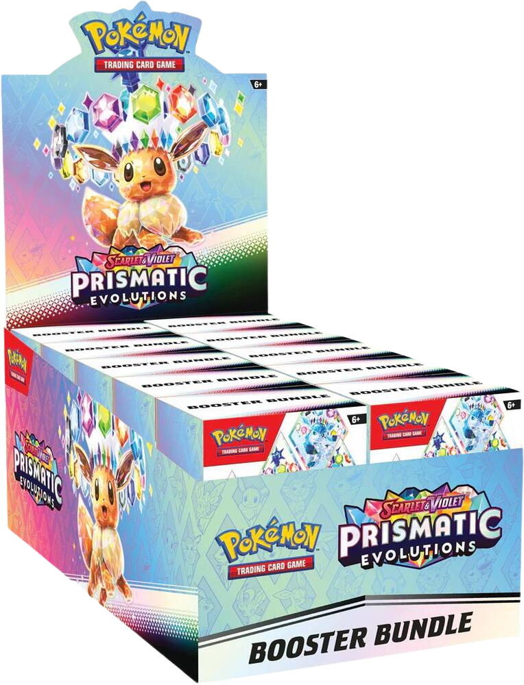 Prismatic Evolutions Booster Bundle Display