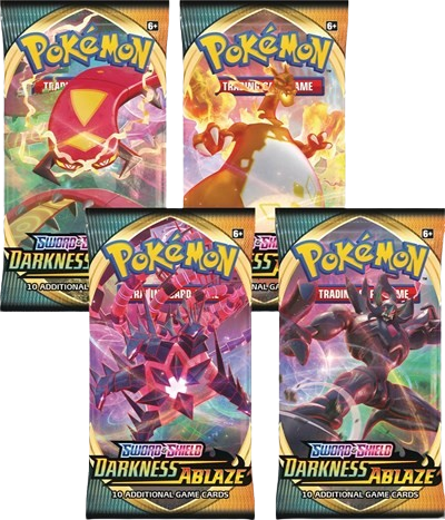 Darkness Ablaze Booster Pack Art Bundle [Set of 4]