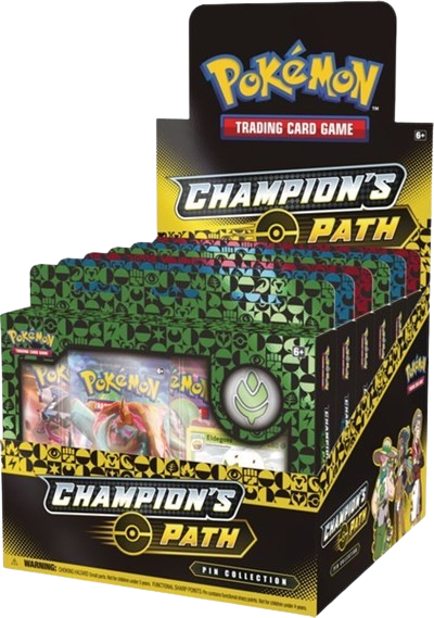 Champion's Path Pin Collection Display: Turffield, Hulbury, & Motostoke Gyms