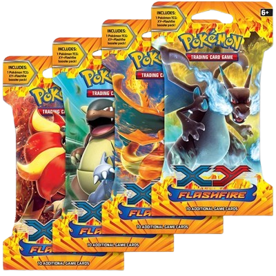 Flashfire Sleeved Booster Pack Art Bundle [Set of 4]