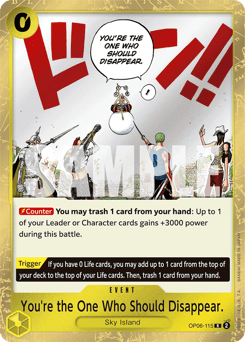 You're the One Who Should Disappear. (foil)