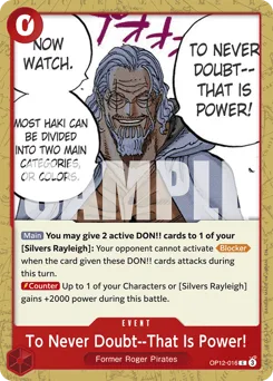 To Never Doubt--That Is Power!