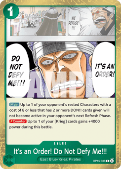 It's an Order! Do Not Defy Me!!! (foil)