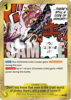 Don't you know that even in the cruel world of pirates there's still a code of honor?!! (foil)